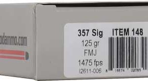 UNDERWOOD 357 SIG 125GR FMJ FN - 50RD 10BX/CS