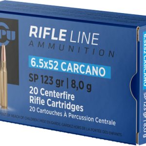 PPU 6.5X52 CARCANO 123GR JSP - 20RD 10BX/CS
