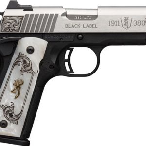 BROWNING 1911-380 SS/ENGRAVED - 380ACP FS 4.25" WHITE PEARL