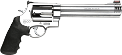 S&W 500 500SW 8.38" AS 5-SHOT - HI-VIZ STAINLESS RUBBER