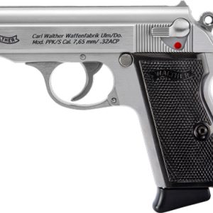WALTHER PPK/S 32ACP SS FS - 7-RD. BLACK SYNTHETIC GRIPS