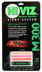 HIVIZ M300 SHOTGUN FRONT SIGHT - MAGNETIC FOR .218-.328" RIBS
