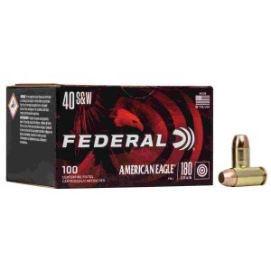 American Eagle Handgun Ammunition .40 S&W 180 gr. FMJ 1000 fps 100/ct