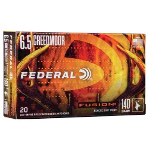 Federal Fusion Rifle Ammunition 6.5 Creedmoor 140 gr. BTSP Fusion 20/ct