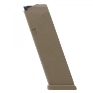 Glock Gen5 Factory Magazine G17 G17L G19 G19X G26 G34 9mm Luger - Coyote 17/rd (Pkg)
