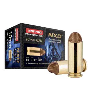 Norma NXD Handgun Ammunition 10mm Auto 93gr NXD 1748 fps 20/ct