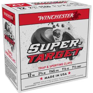 Winchester Super-Target 12 ga 2-3/4" -1-1/8 oz 1145 fps #7.5 25/ct