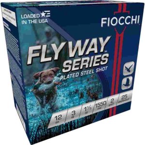 Fiocchi Flyway Steel Shotshells 12 ga 3" 1-1/5oz 1550 fps #2 25/ct