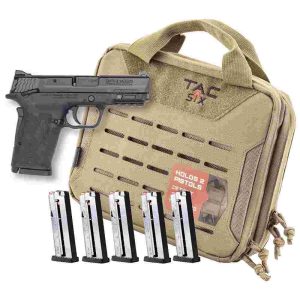 Smith & Wesson M&P9 Shield EZ M2.0 Handgun Bundle 9mm Luger 8rd Magazines (5) 3.675" Barrel Black with Case