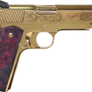 IVER JOHNSON EAGLE NOBLE WP - 1911 45ACP 8RD GOLD/EX. WOOD