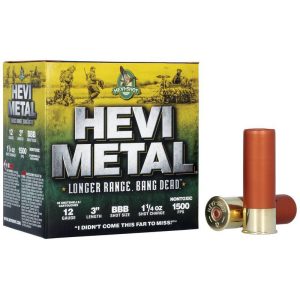 HEVI-Shot HEVI-Metal Longer Range Shotshell 12ga 3" 1-1/4 oz 1500 fps #BBB 25/ct