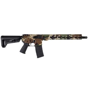 Shark Coast Tactical "M81 Woodland" Rifle 5.56mm 30rd Magazine 16" Barrel 15" MLOK Handguard