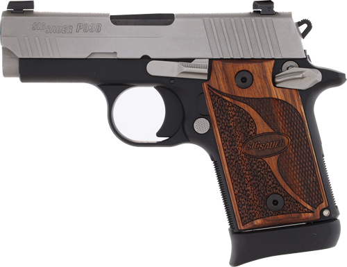 SIG P938 9MM 3″ SAO XRAY3 – 6/7RD TWO-TONE/WALNUT