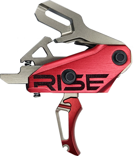 RISE TRIGGER REV 535 SLIDE AND - SNAP BUILT IN PINS SILVER/RED
