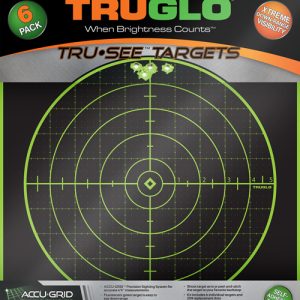 TRUGLO TRU-SEE REACTIVE TARGET - 100 YARD 12"X12" 6-PACK