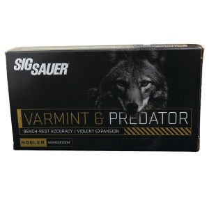 Sig Sauer Varmint & Predator Rifle Ammunition 22-250 Rem 55gr PT 20/ct