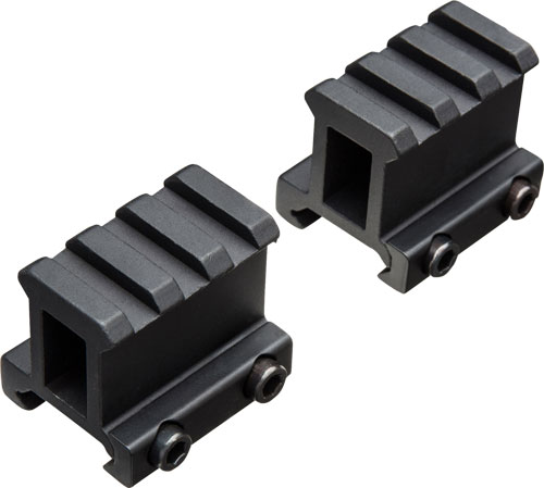 TRUGLO 2-PIECE PICATINNY RISER – MOUNT 1″ RISE 1.36″ LENGTH